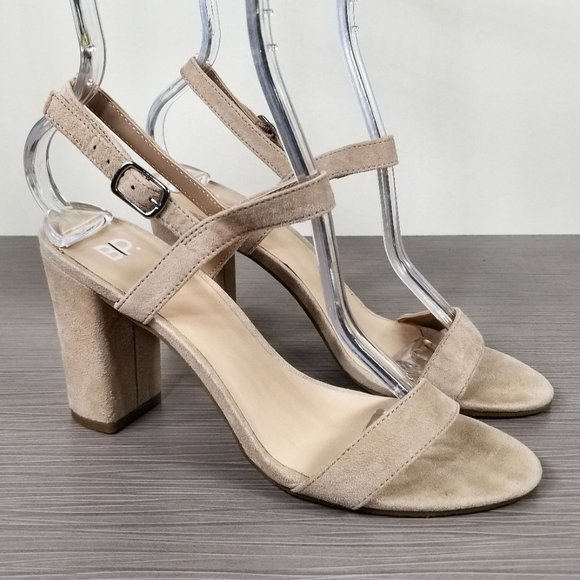 BP Lula Block Heel Slingback Sandal, Tan Suede, Womens Size 6.5 M - Picture 3 of 11